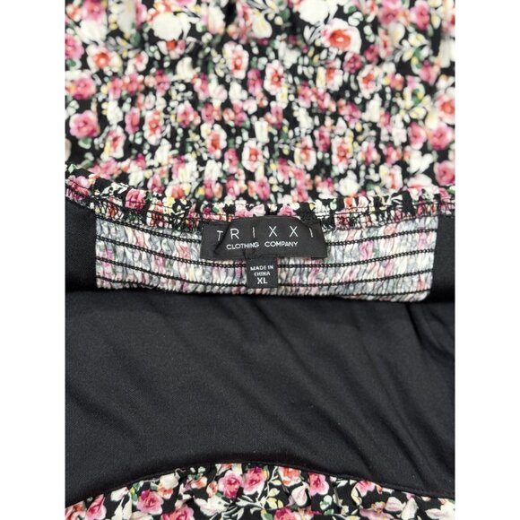 Triixxi Womens Dress Plus Size XL Floral Print Ruffle Details Adjustable Straps - Picture 7 of 8